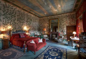 Eastnor Castle Queens Bedroom and painted ceiling