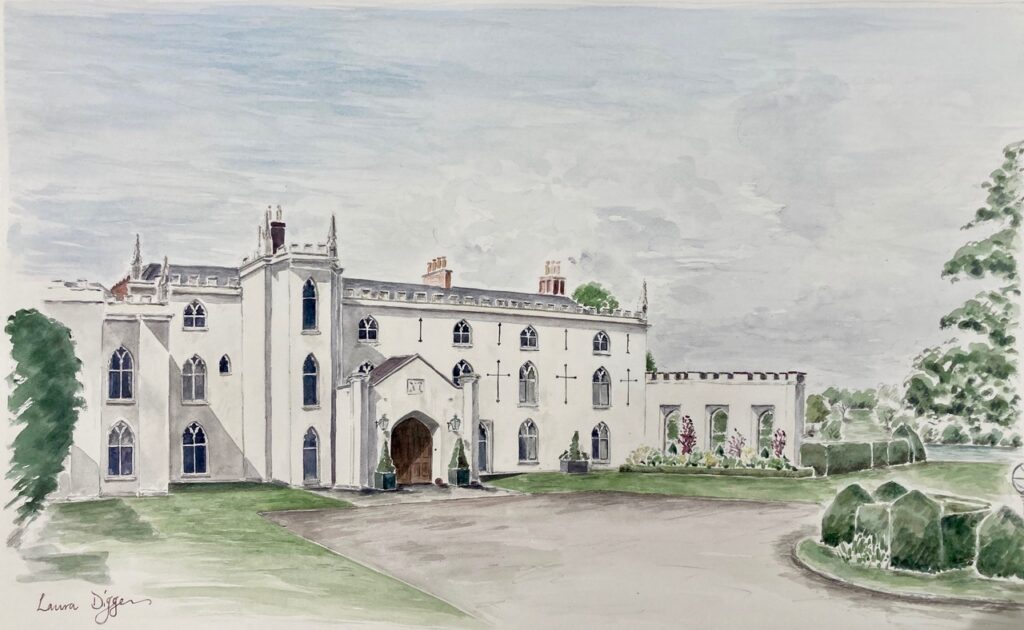 Combermere Abbey painting by Laura Diggens